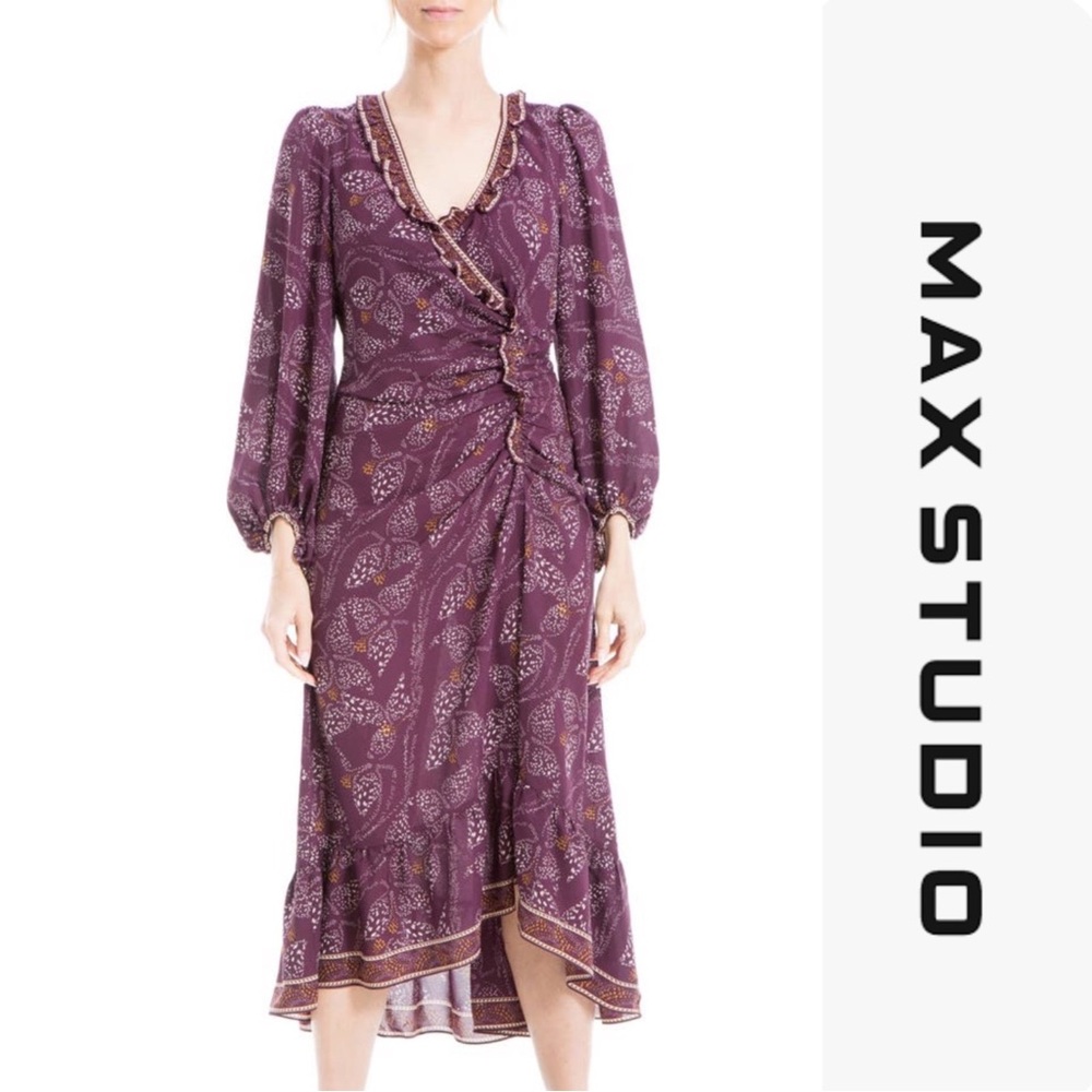 Max Studio Purple Boho Dress